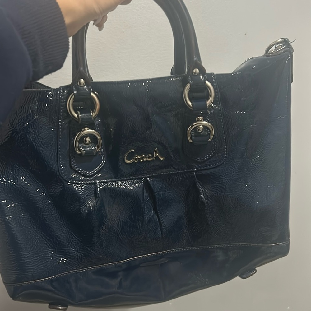 Blue coach purse